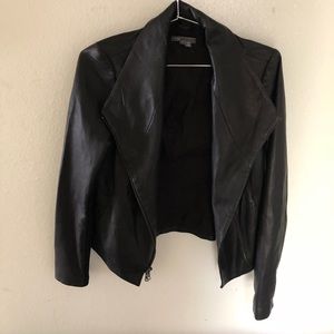Vince Scuba Leather Jacket - Medium